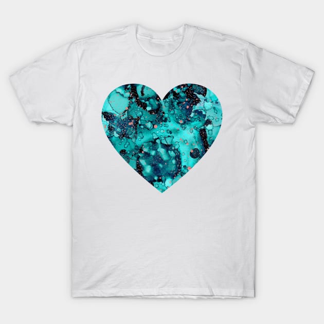 Blue Lagoon Abstract Painting T-Shirt by ChipiArtPrints